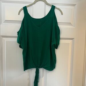Emerald Green Women's Cold Shoulder Blouse